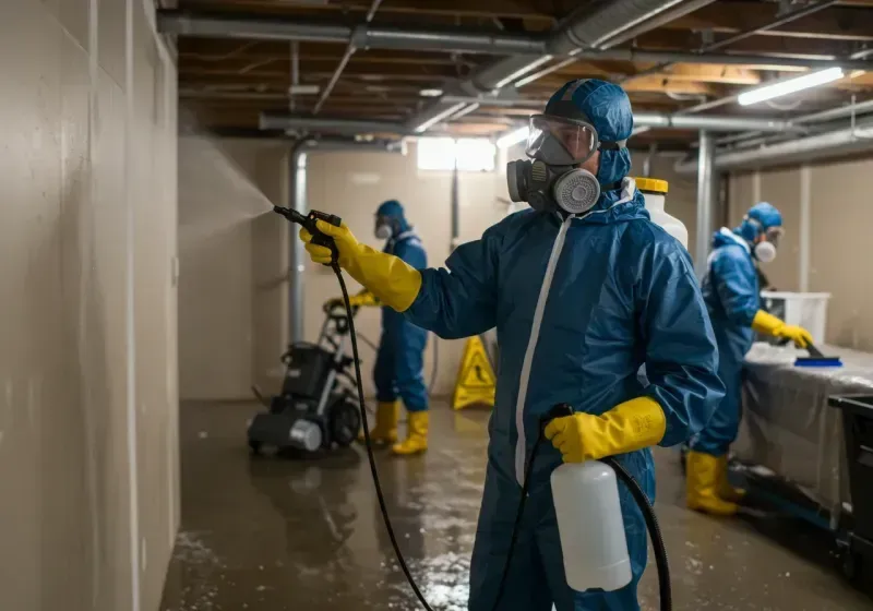 Basement Sanitization and Antimicrobial Treatment process in Hawkins County, TN