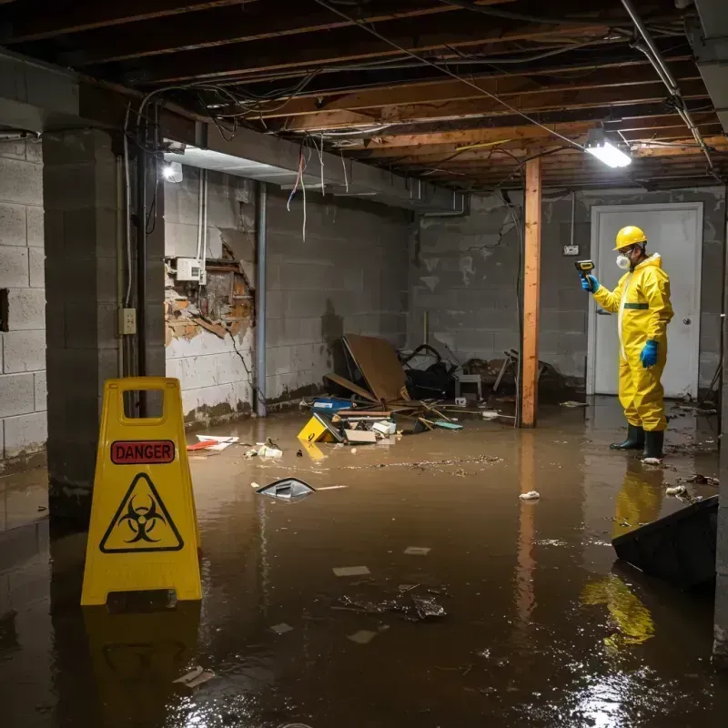 Flooded Basement Electrical Hazard in Hawkins County, TN Property